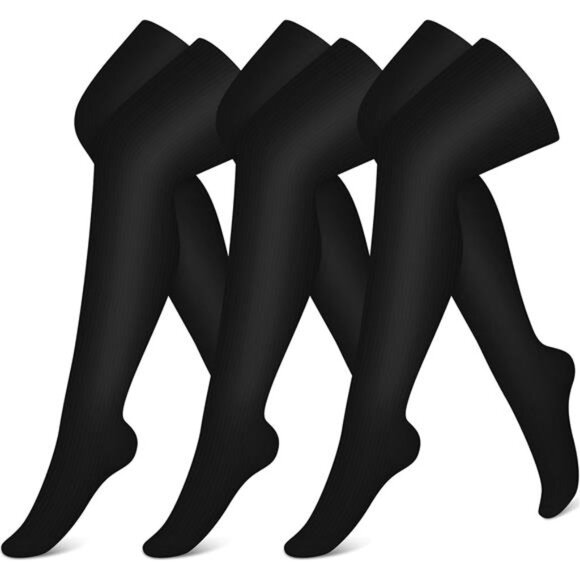 Compression Socks (3 Pairs) Knee High Compression Sock for Women & Men - Picture 1 of 8